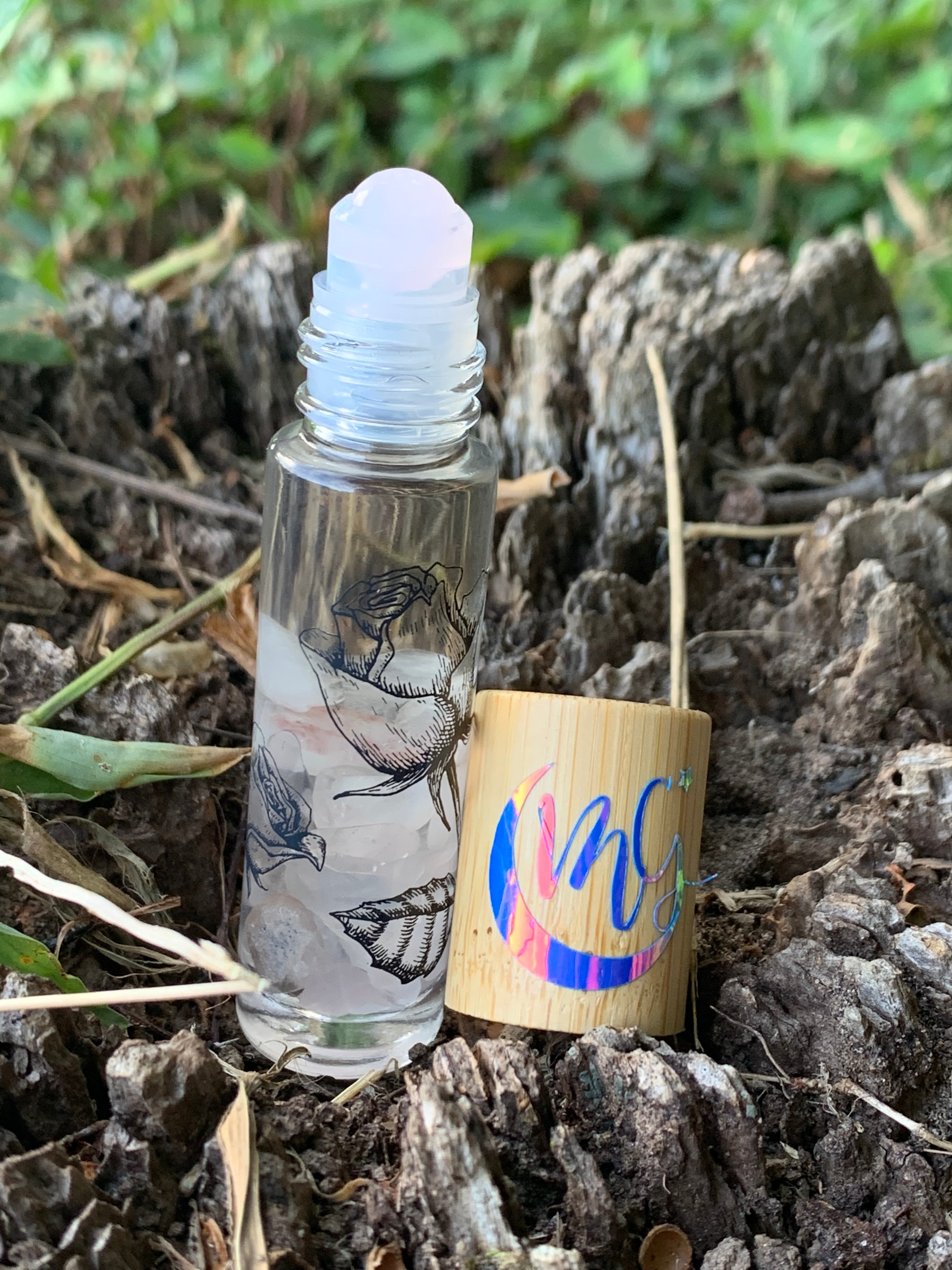 Essential Oils for Aromatherapy Rollerball with Rose Quartz